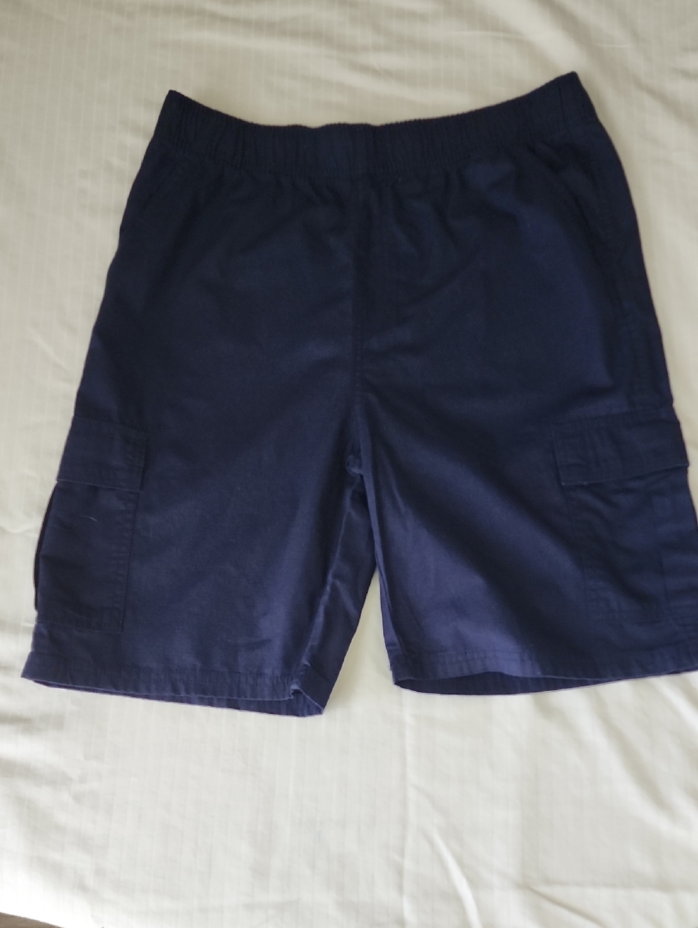 Place Navy Blue Cargo Shorts with Elastic Waist